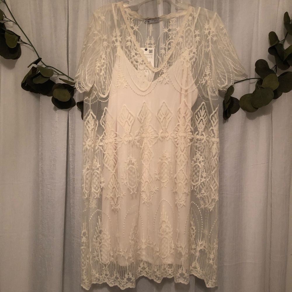 NWT Zara Boho Lacy Dress